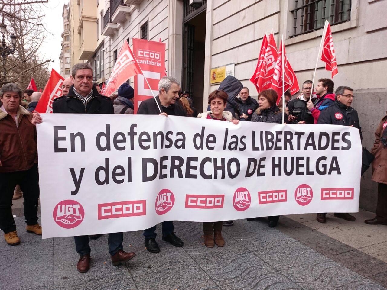 Jornada de acción mundial en defensa de las libertades y el derecho de huelga. Santander