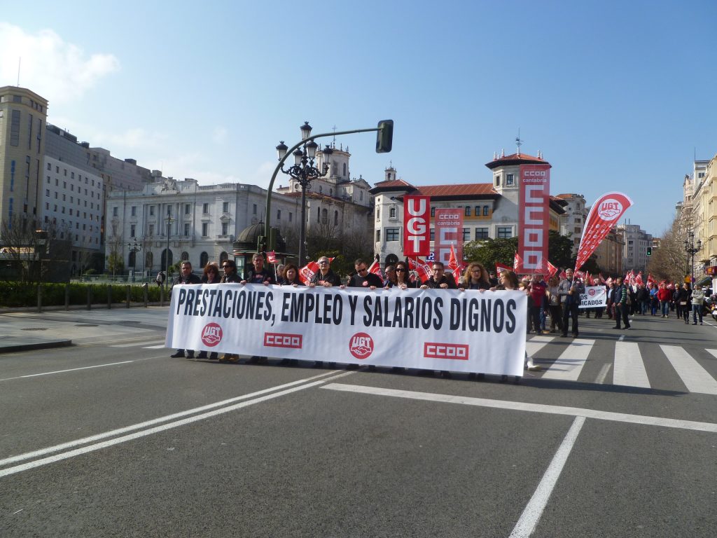 Manifestación en Santander por el empleo y los salarios dignos