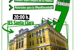 Encierro docente en el IES Santa Clara  el 7 de febrero.