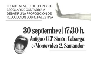 Concentración ante la sede del Consejo Escolar de Cantabria para 30 de septiembre.