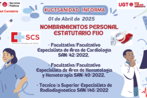 Nombramiento de Personal Estatutario Fijo en diversas categorías