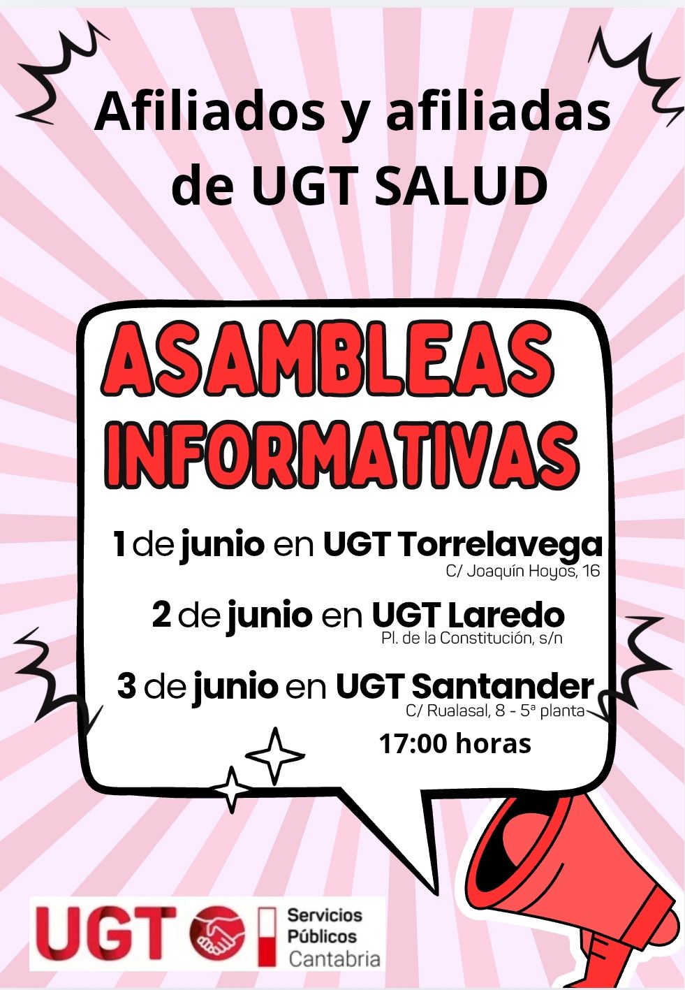 ASAMBLEAS DE AFILIADOS UGT-SP                  SANIDAD-CANTABRIA