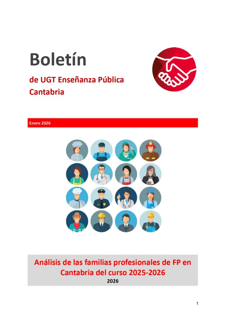 Lee más sobre el artículo UGT reitera su rechazo a la creciente privatización de la FP en Cantabria y a ciclos formativos no ofertados en centros públicos