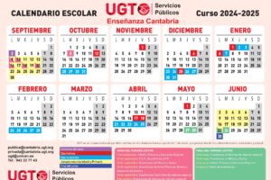 Aquí tienes el calendario escolar 24-25 de UGT