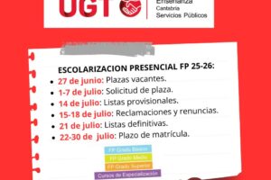 Escolarización presencial de FP 25-26