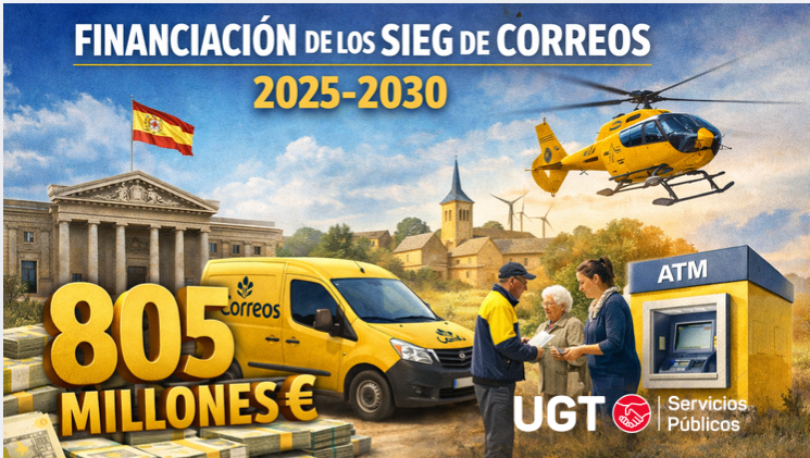 UGT valora la aprobación por el Consejo de Ministros de 805 millones para financiar los SIEG de Correos entre 2025 y 2030